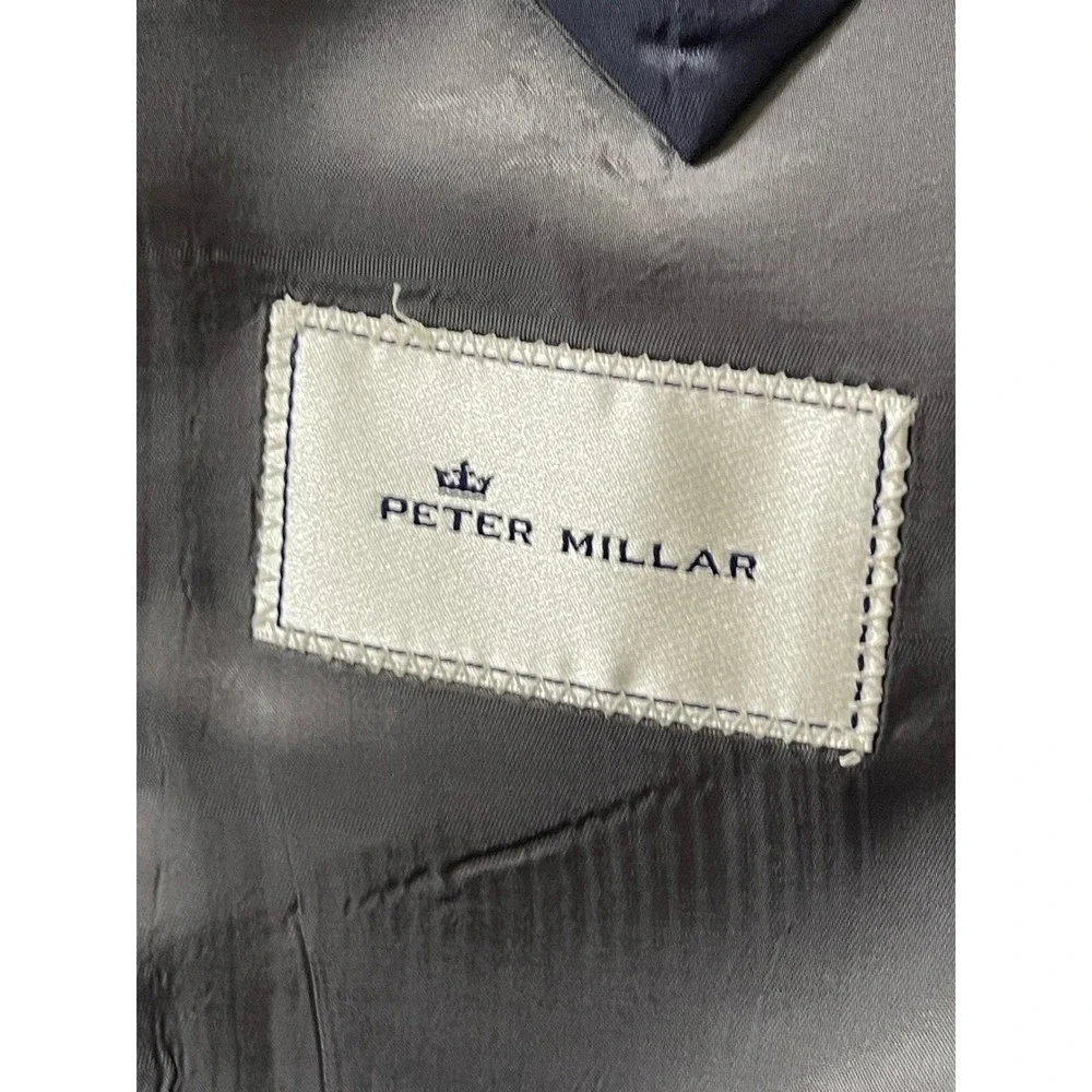 Peter Millar Mens 50T Grey 100% Wool 2 Button Blazer Sport Coat Made in Canada